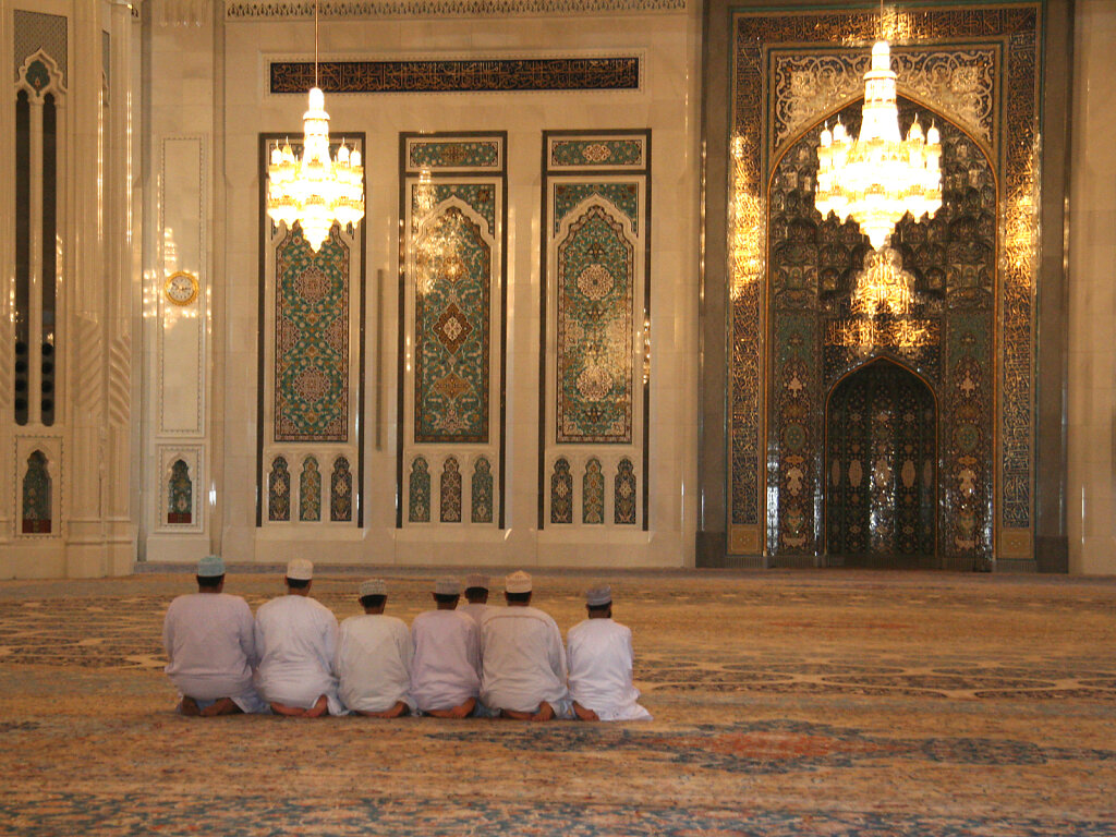Große Sultan Qaboos Moschee große Gebetshalle / Sultan Qaboos Grand Mosque large prayer hall